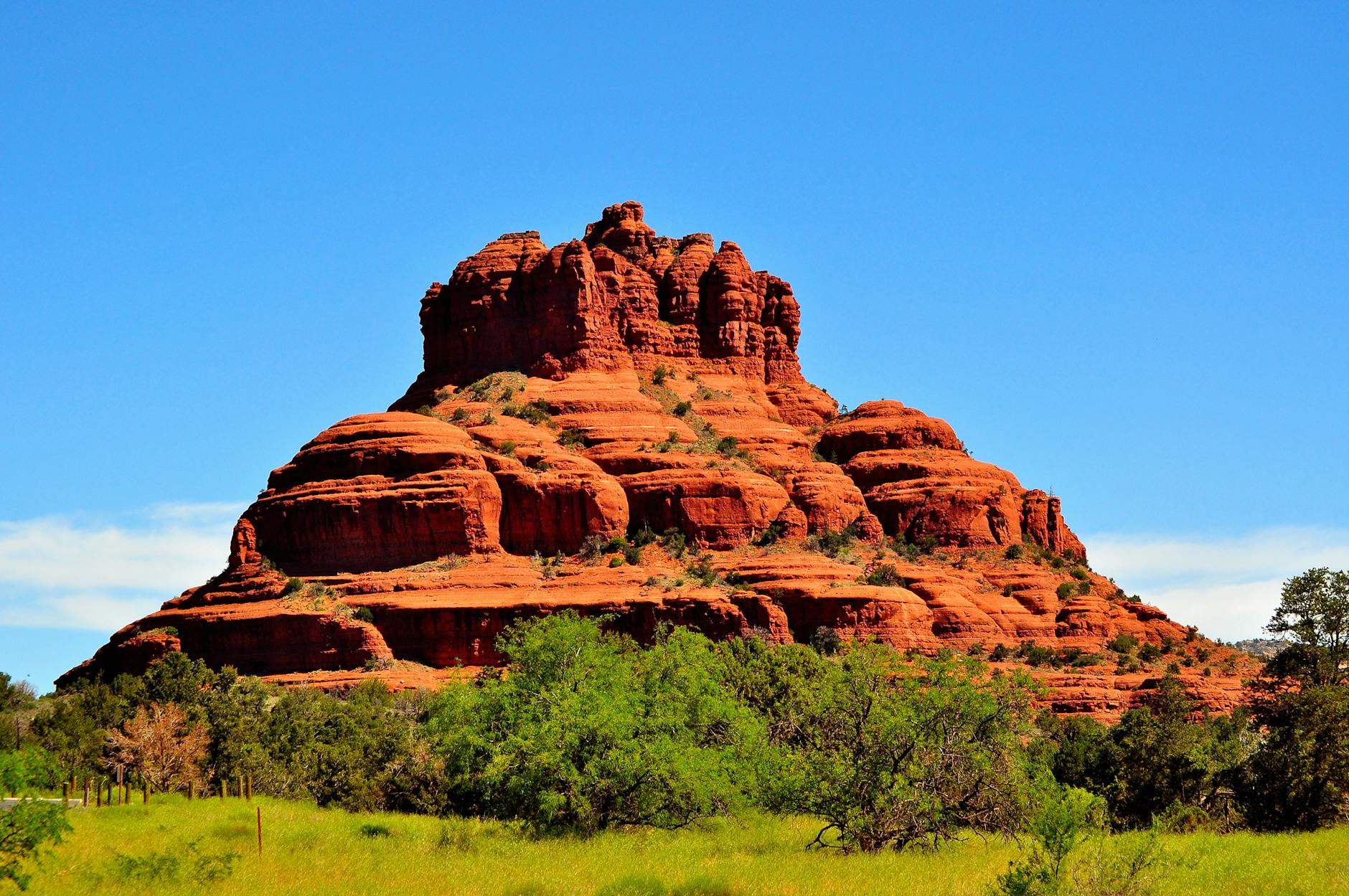 a rocky mountain under the blue sky